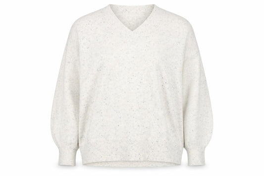 Front view of F&F women’s beige jumper, size UK 2