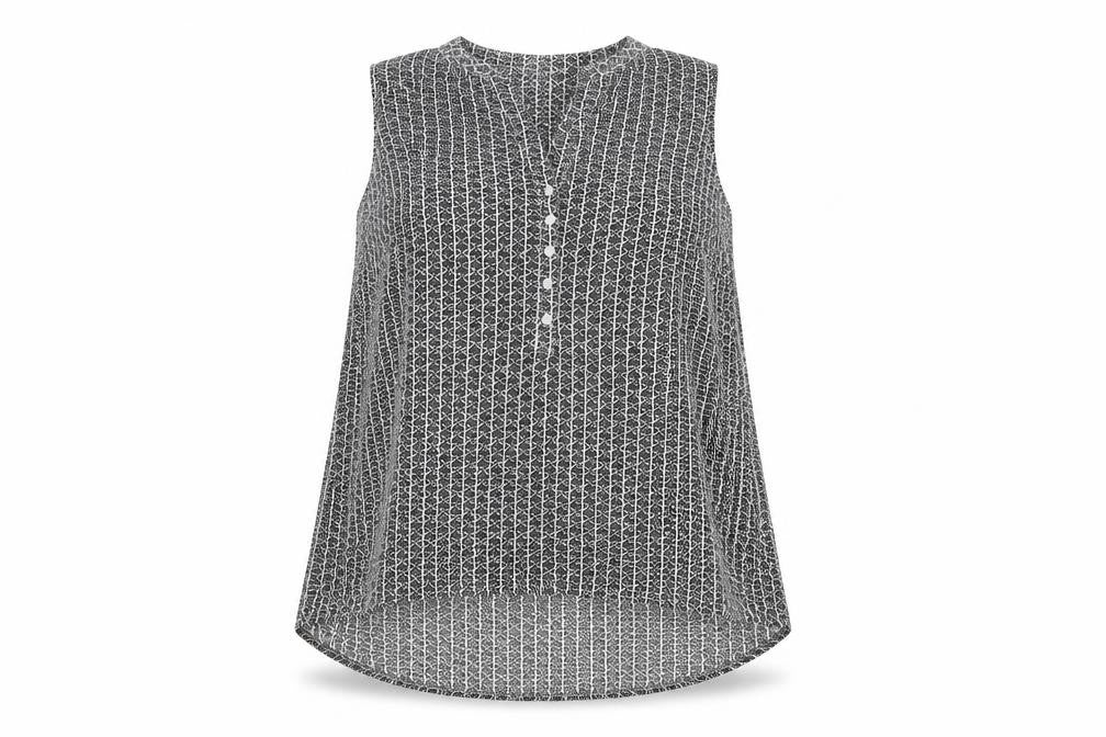 Front view of H&M women’s green basic blouse, size UK 8