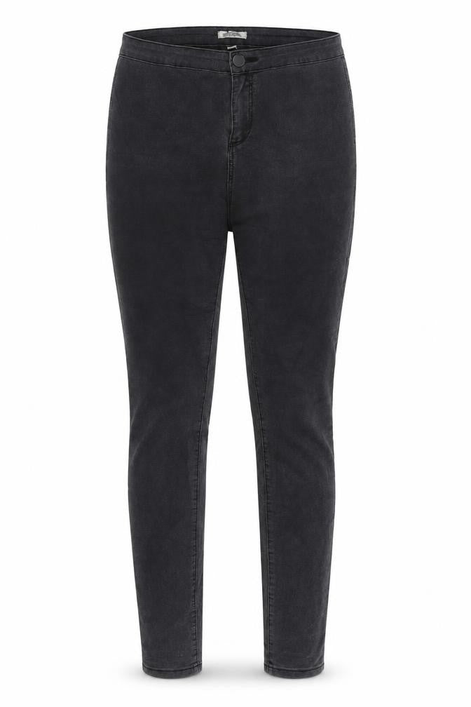 Front view of RE women’s grey straight jeans, size UK 10, 29-inch leg
