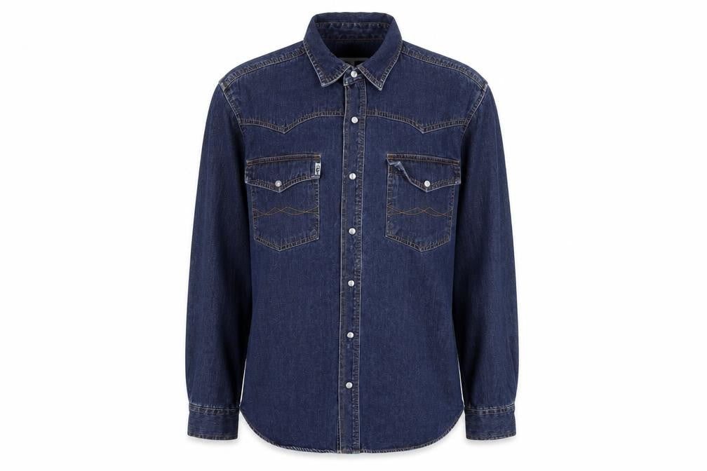 Front view of the look women’s blue jacket, size L