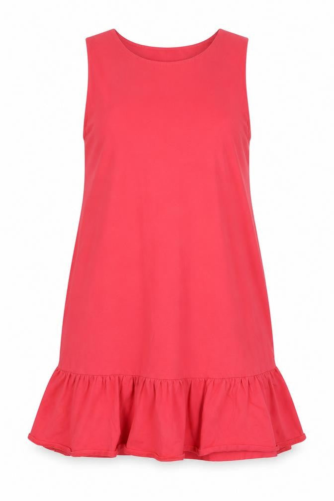 Front view of the still women’s pink fit & flare, size M