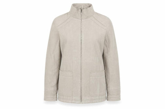 Front view of Debenhams women’s brown jacket, size UK 10, - faux suede