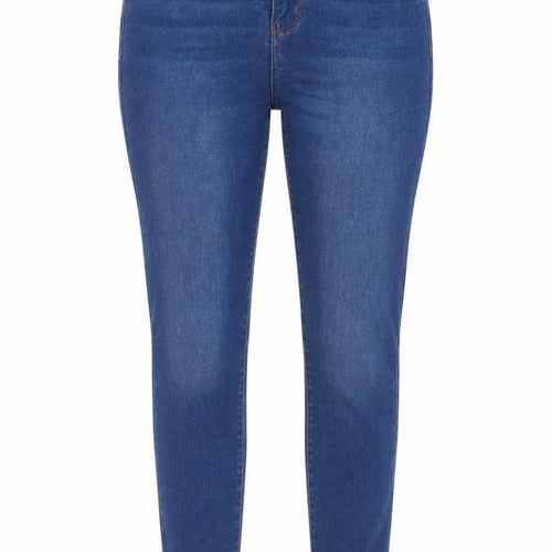 Denim & Co. Womens Blue  Denim Straight Jeans Size 8 L31 in