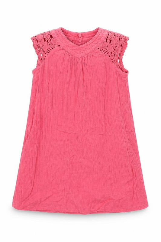 Front view of Mothercare girls’ pink a-line, size 3-6, months