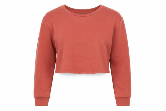 Front view of PRETTYLITTLETHING women’s beige pullover sweatshirt, size UK 12
