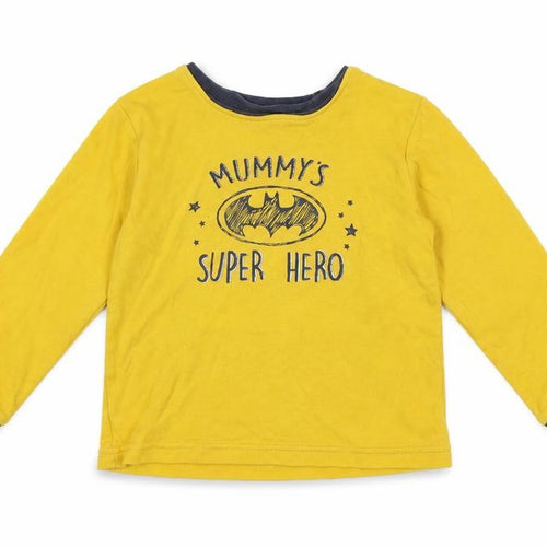 George Baby Yellow   Jersey T-Shirt Size 18-24 Months  - Batman Mummy's super hero