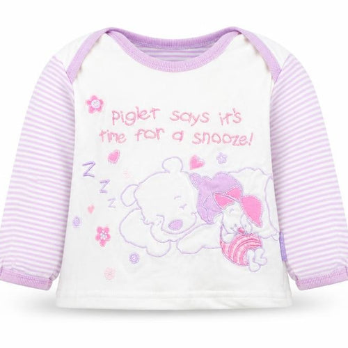 George Baby White   Jersey T-Shirt Size 3-6 Months  - Piglet says its time for a snooze