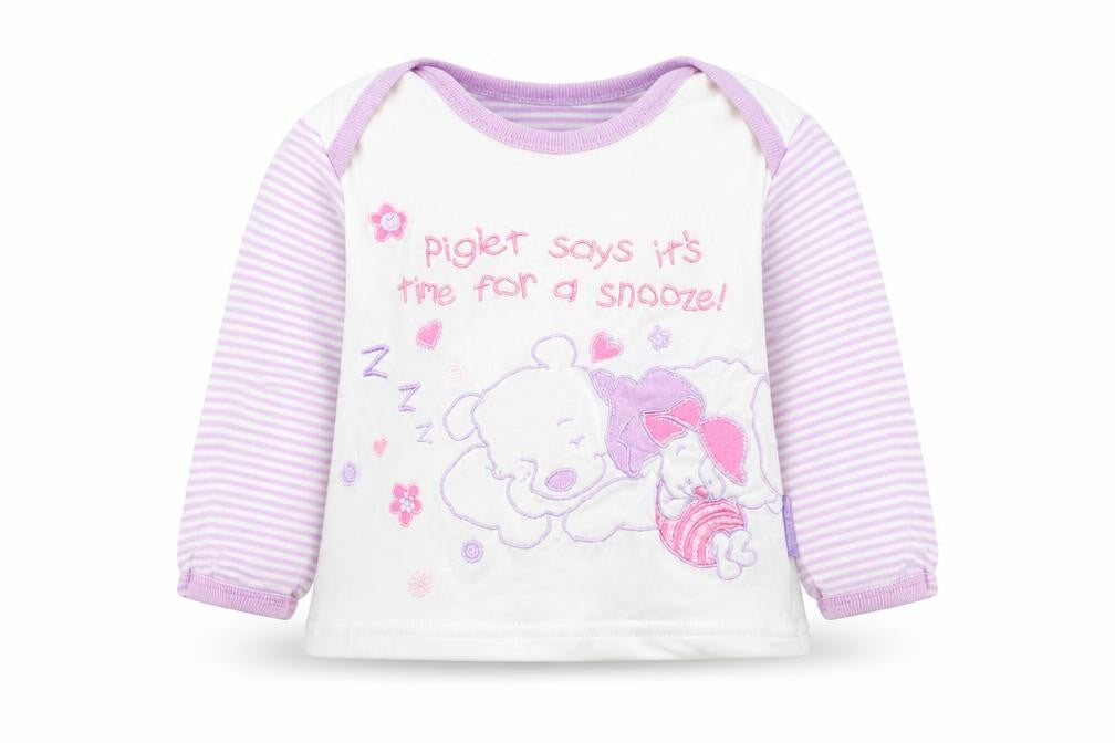 George Baby White   Jersey T-Shirt Size 3-6 Months  - Piglet says its time for a snooze