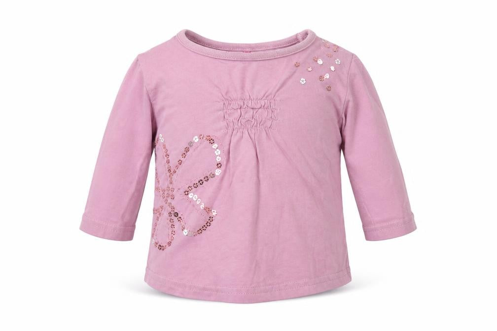 Front view of Next Baby Purple Jersey T-Shirt, size 3-6, Months