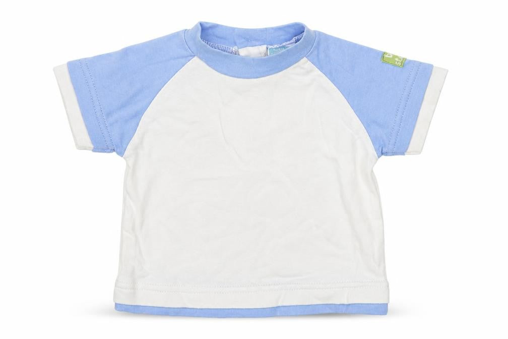 Front view of Babytime Baby White Basic T-Shirt, size 3-6, Months