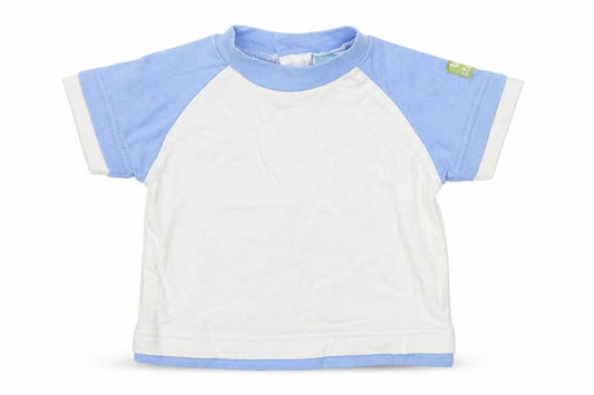 Front view of Babytime Baby White Basic T-Shirt, size 3-6, Months