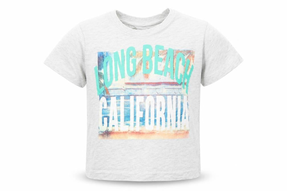 Front view of Primark boys’ grey basic t-shirt, size 3-4, years