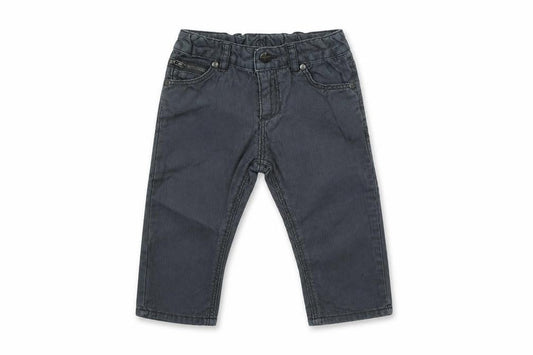 Front view of H&M boys’ blue capri trousers, size 9, months