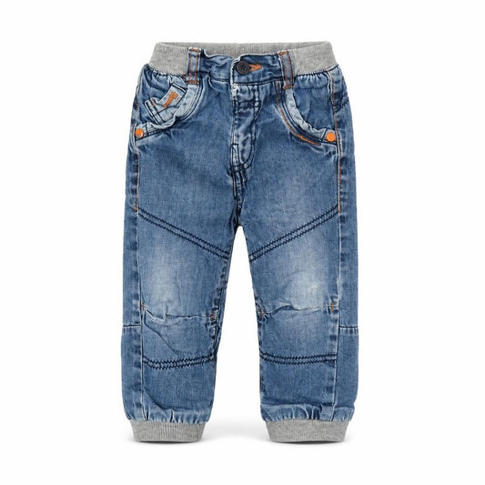 Front view of George Baby Blue Cargo Trousers, size 12, Months