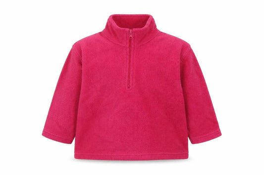 Front view of Preworn girls’ pink jacket, size 9-12, months
