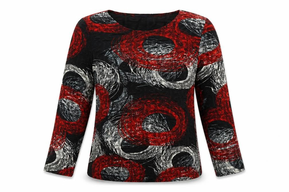 Front view of Saloos women’s black jumper, size UK 12