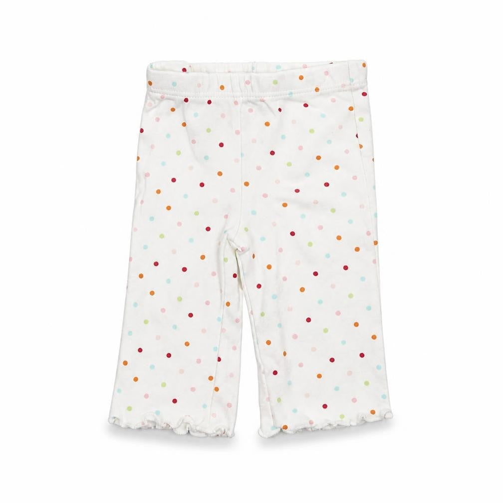 Marks and Spencer Baby White Polka Dot  Sweatpants Trousers Size 0-3 Months