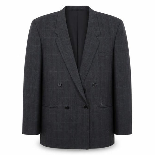 Burton Mens Black Striped  Overcoat Coat Size L