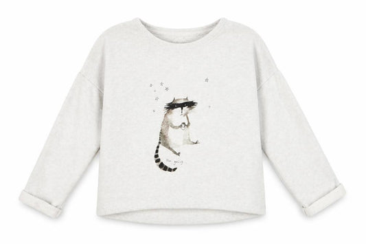 Front view of Next girls’ grey rayon jumper, size M