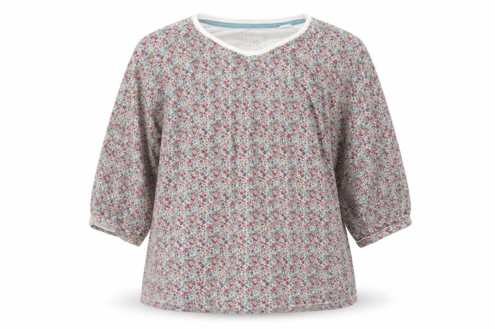 Front view of Next girls’ green fair isle top pyjama top, size 9, years