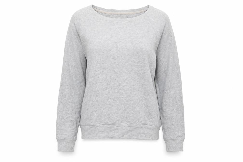 Front view of Atmosphere women’s grey pullover sweatshirt, size UK 10