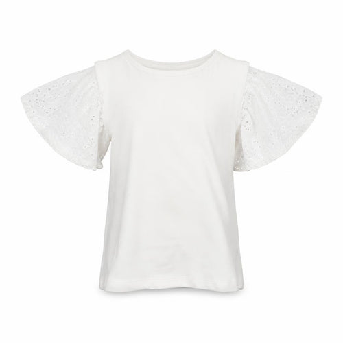 F&F Girls White   Basic T-Shirt Size 4-5 Years  - Open Shoulders