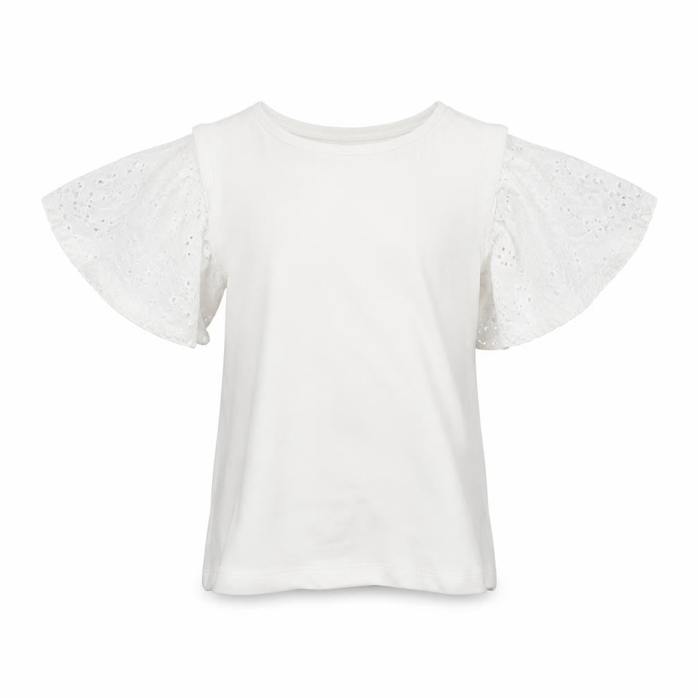 F&F Girls White   Basic T-Shirt Size 4-5 Years  - Open Shoulders