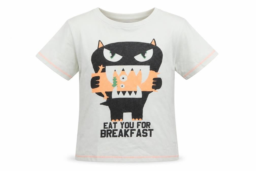 Front view of Next girls’ white basic t-shirt, size 6, years
