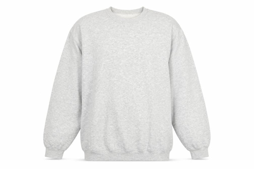 Front view of ZANTOS men’s grey jumper, size 2XL