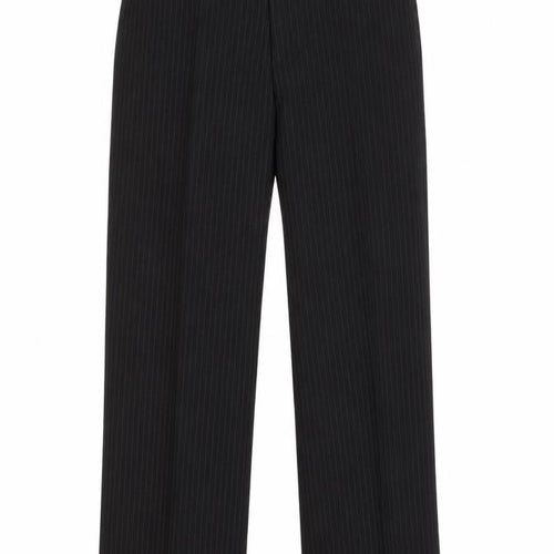 john tailor Mens Black Striped  Trousers  Size 26 in L29 in
