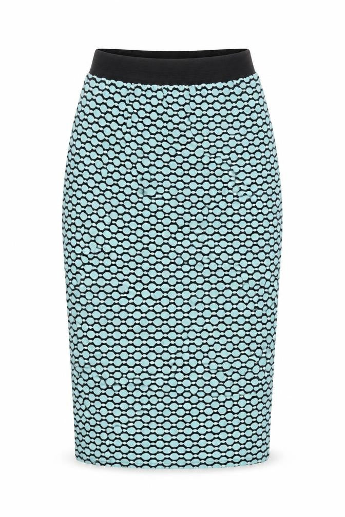 New Look  Womens Blue Polka Dot  Bandage Skirt Size 8