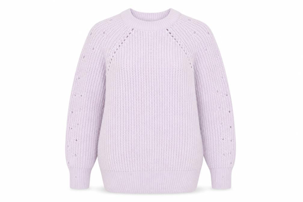 Front view of Be You women’s purple jumper, size UK 12