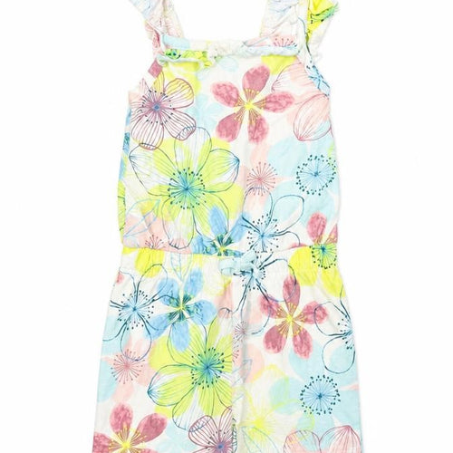George  Girls White Floral  Jumpsuit One-Piece Size 2 Years
