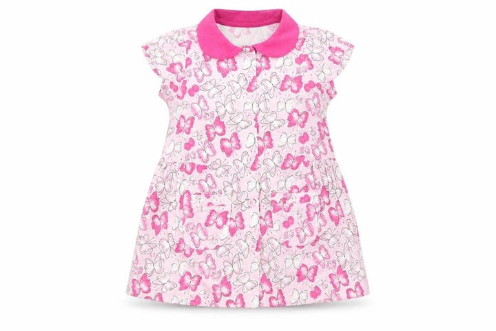 Matalan Girls Pink   T-Shirt Dress  Size 9-12 Months  - butterflies