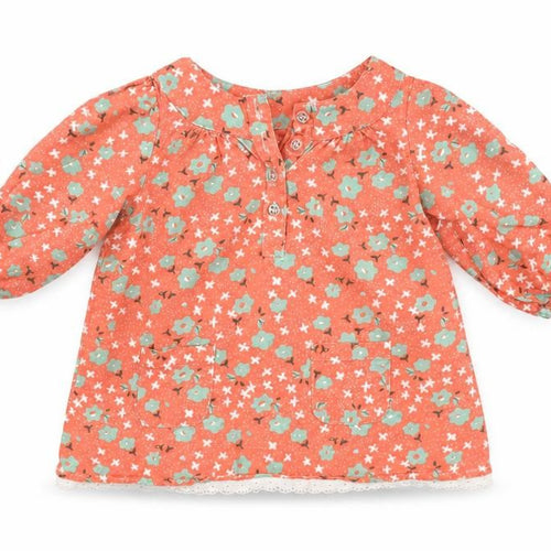 Mothercare Girls Orange Floral  Shift  Size 6-9 Months