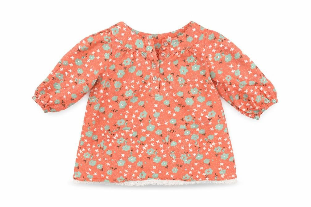 Mothercare Girls Orange Floral  Shift  Size 6-9 Months