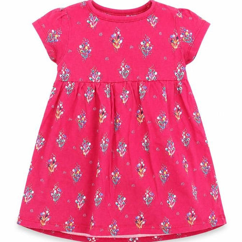 Mini Club Girls Pink Floral  T-Shirt Dress  Size 12-18 Months