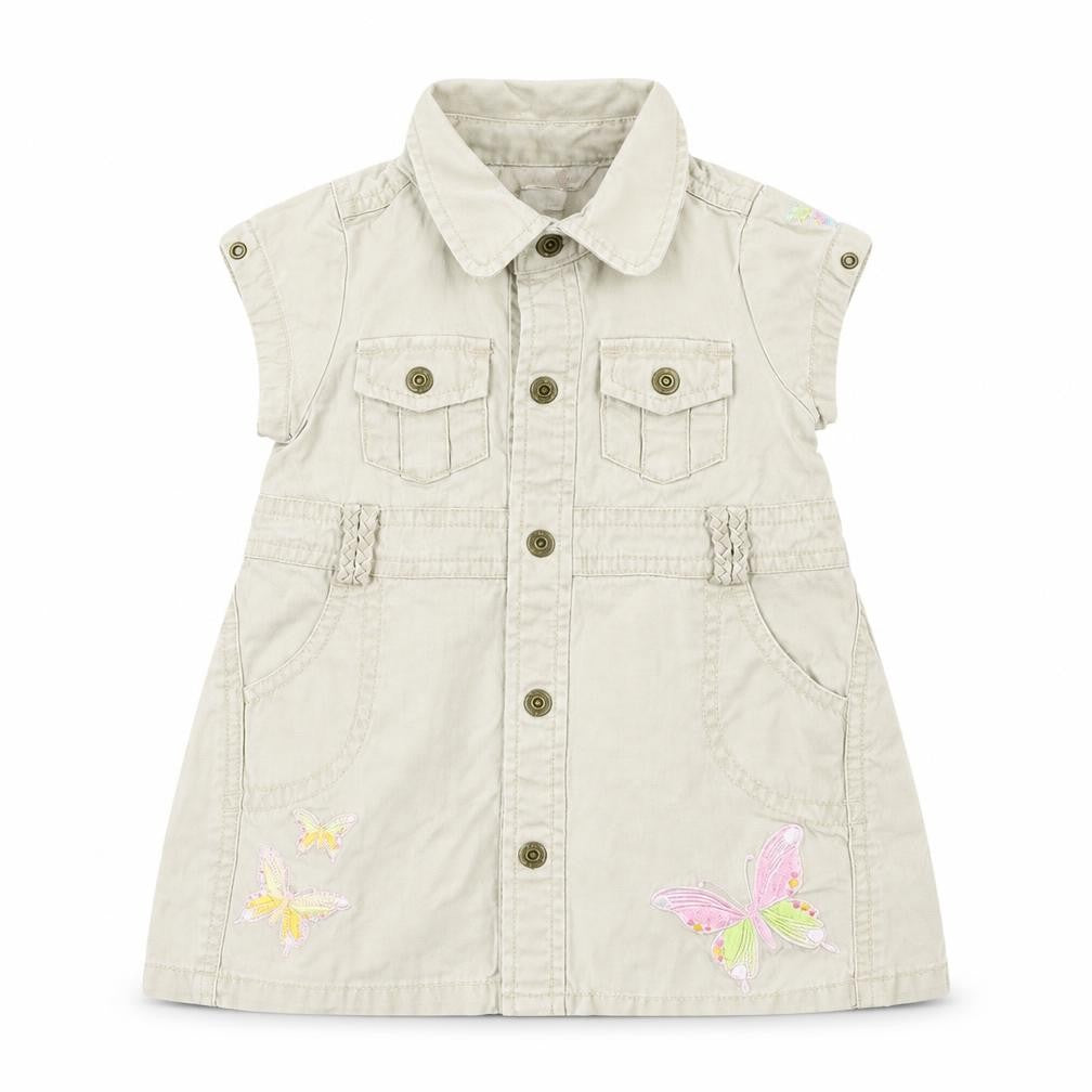 H&M Girls Beige   Jacket  Size 6-9 Months  - BUTTERFLY