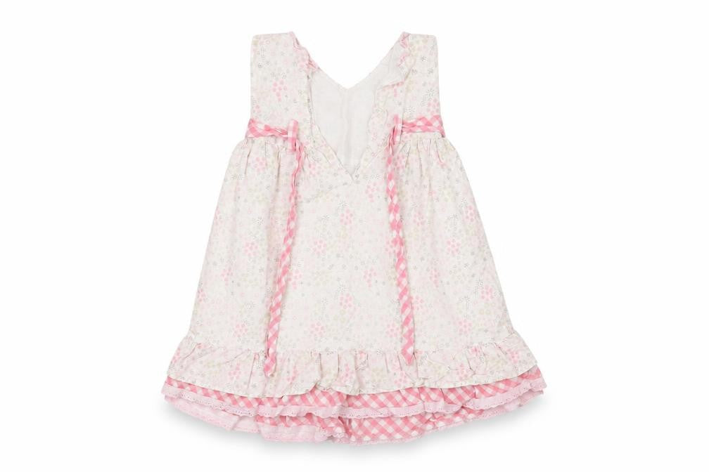 Matalan Girls Pink Check  Fit & Flare  Size 2-3 Years
