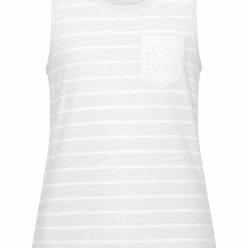 Marks and Spencer Girls Grey Striped  Top Pyjama Top Size 8-9 Years
