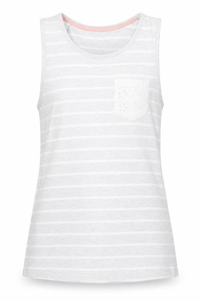 Marks and Spencer Girls Grey Striped  Top Pyjama Top Size 8-9 Years