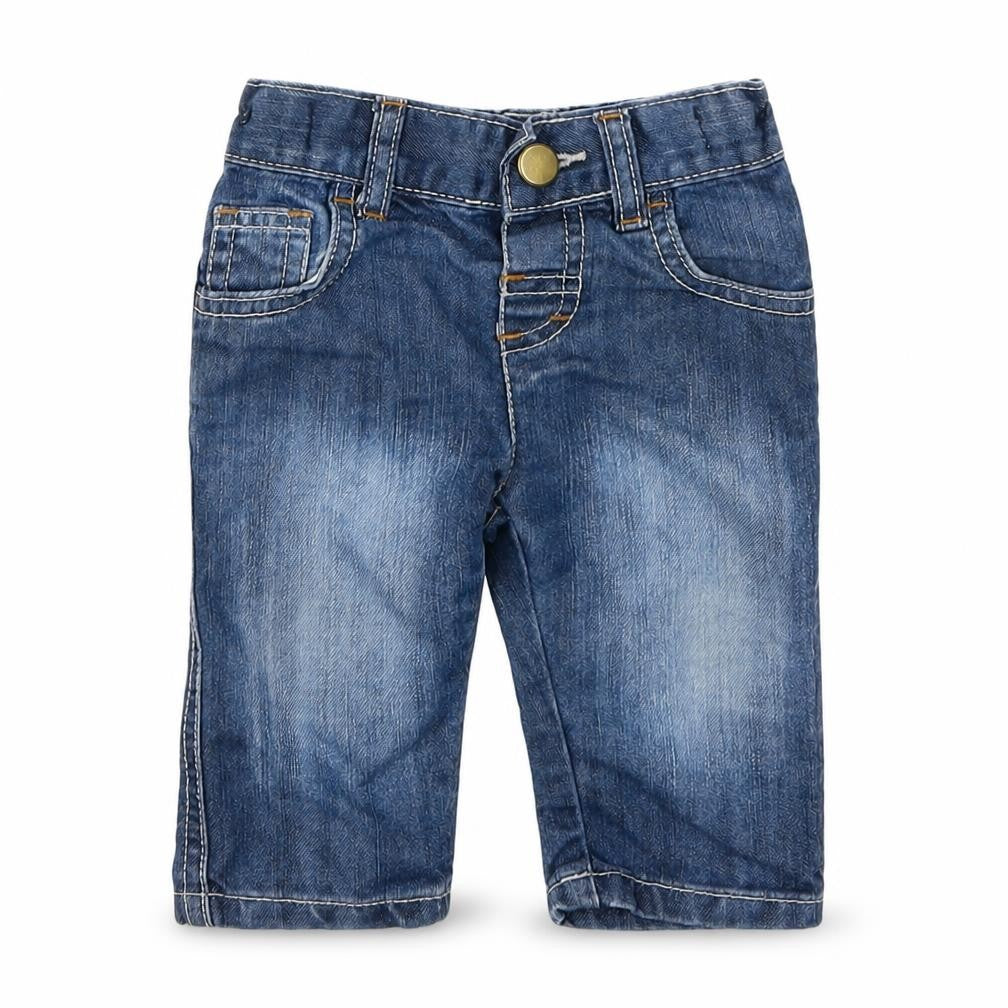 Matalan Baby Blue  Denim Cargo Jeans Size 3-6 Months