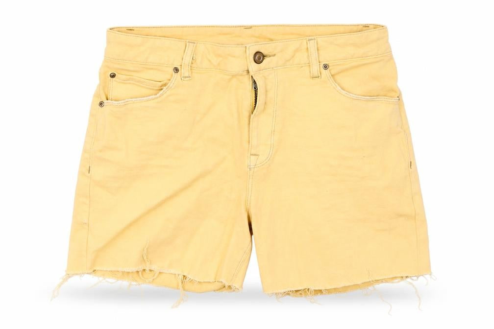 ASOS Womens Orange  Denim Cut-Off Shorts Size 32 in - Distressed Hem