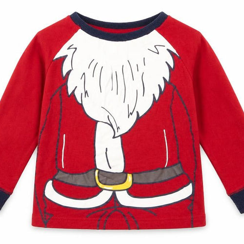 Matalan Boys Red   Basic T-Shirt Size 2-3 Years  - Santa Claus