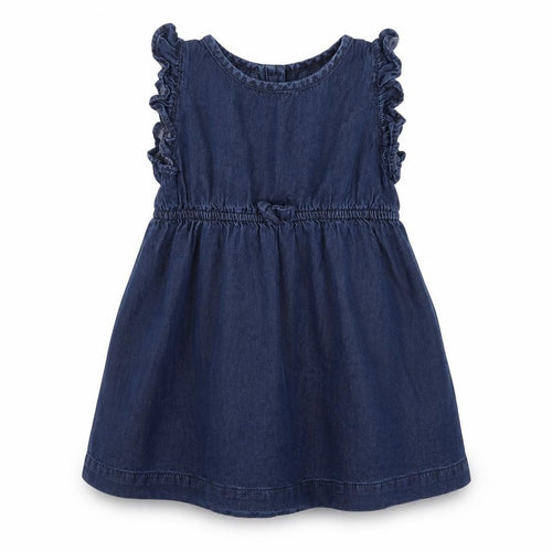 Essential Girls Blue  Denim Skater Dress  Size 2 Years