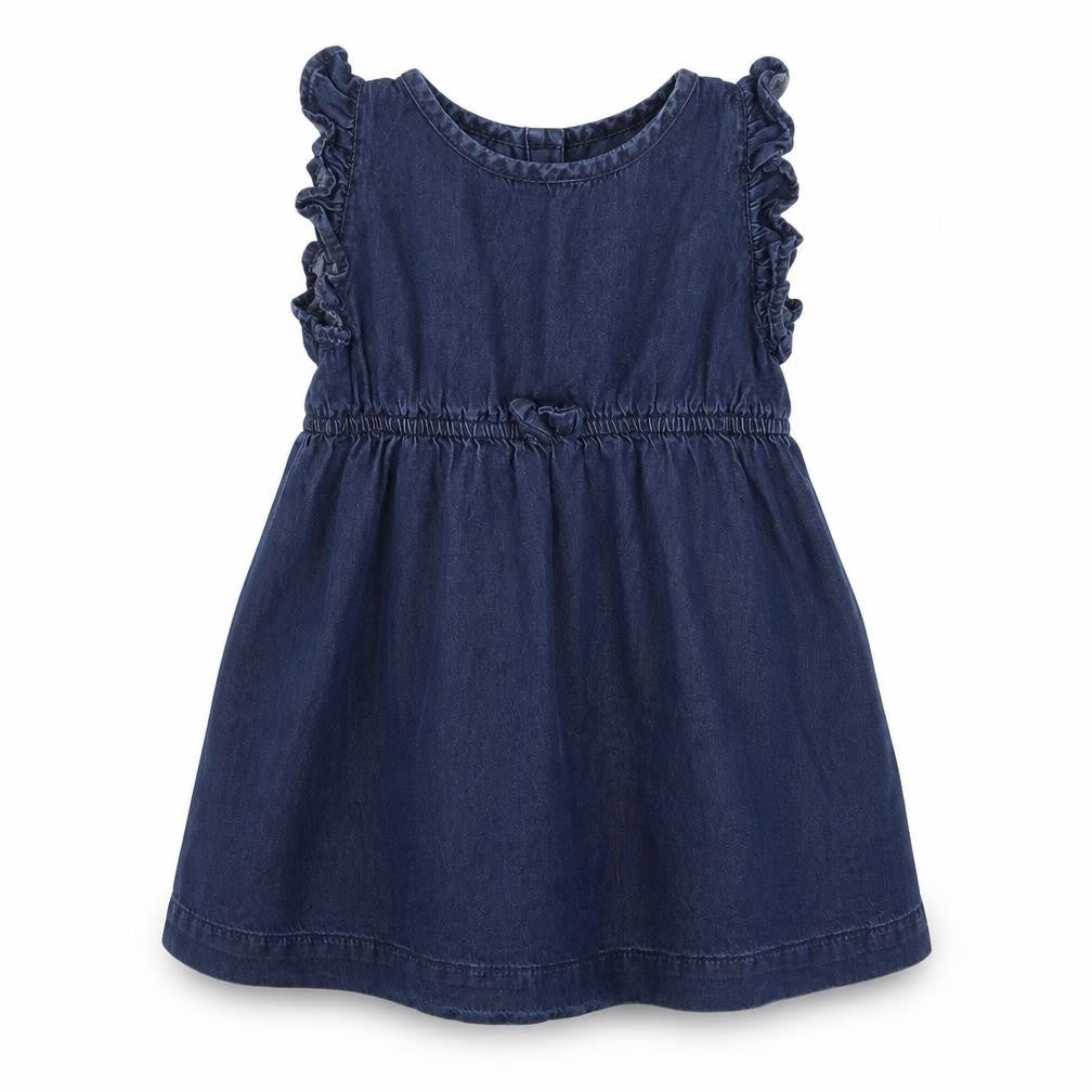 Essential Girls Blue  Denim Skater Dress  Size 2 Years