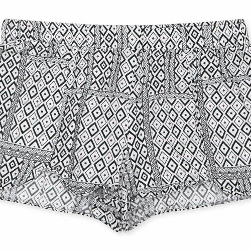 Papaya Womens Grey Geometric  Mom Shorts Size 8