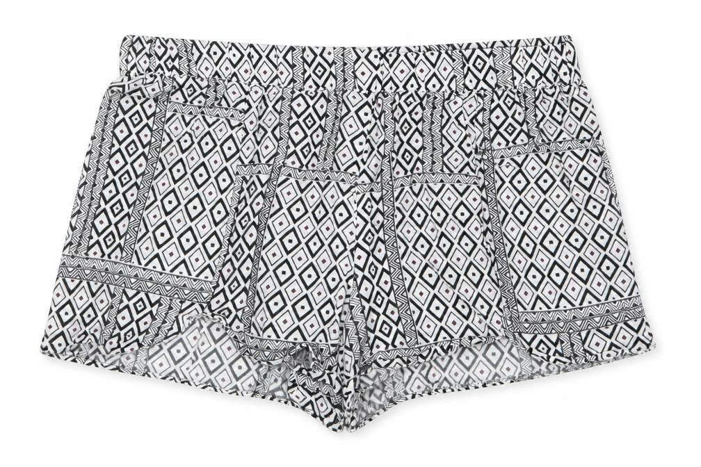Papaya Womens Grey Geometric  Mom Shorts Size 8