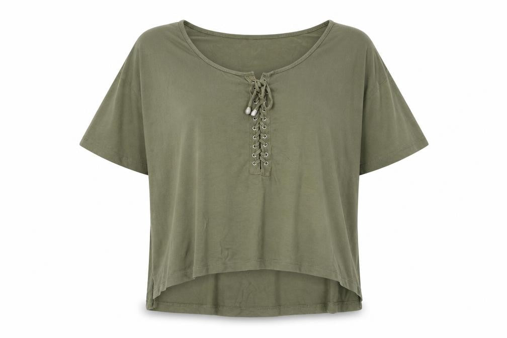 Brave Soul Womens Green   Basic T-Shirt Size M