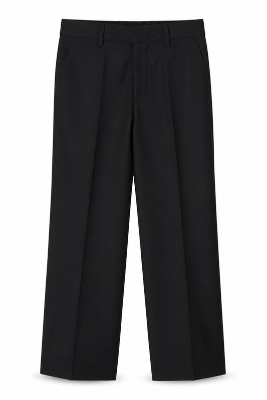 Front view of Very boys’ black dress pants trousers, size M
